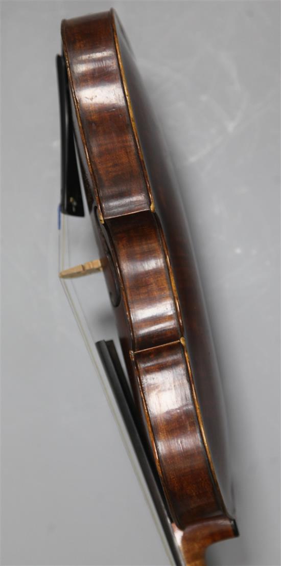 A late 18th century violin by Ludwig Bausch, c.1780 overall length 23in. back 14.5in.